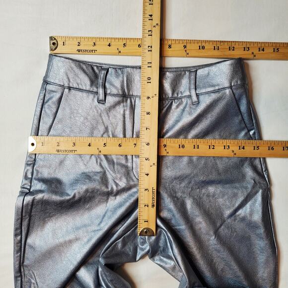 Commando Women's Size XS NWT Faux Leather 7/8 Trouser Platinum SLG67 - Picture 2 of 9